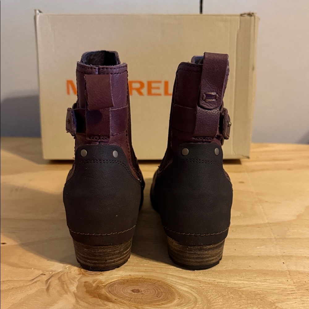 Merrell Shiloh Women's Brown Leather Ankle Boots - Picture 4 of 5